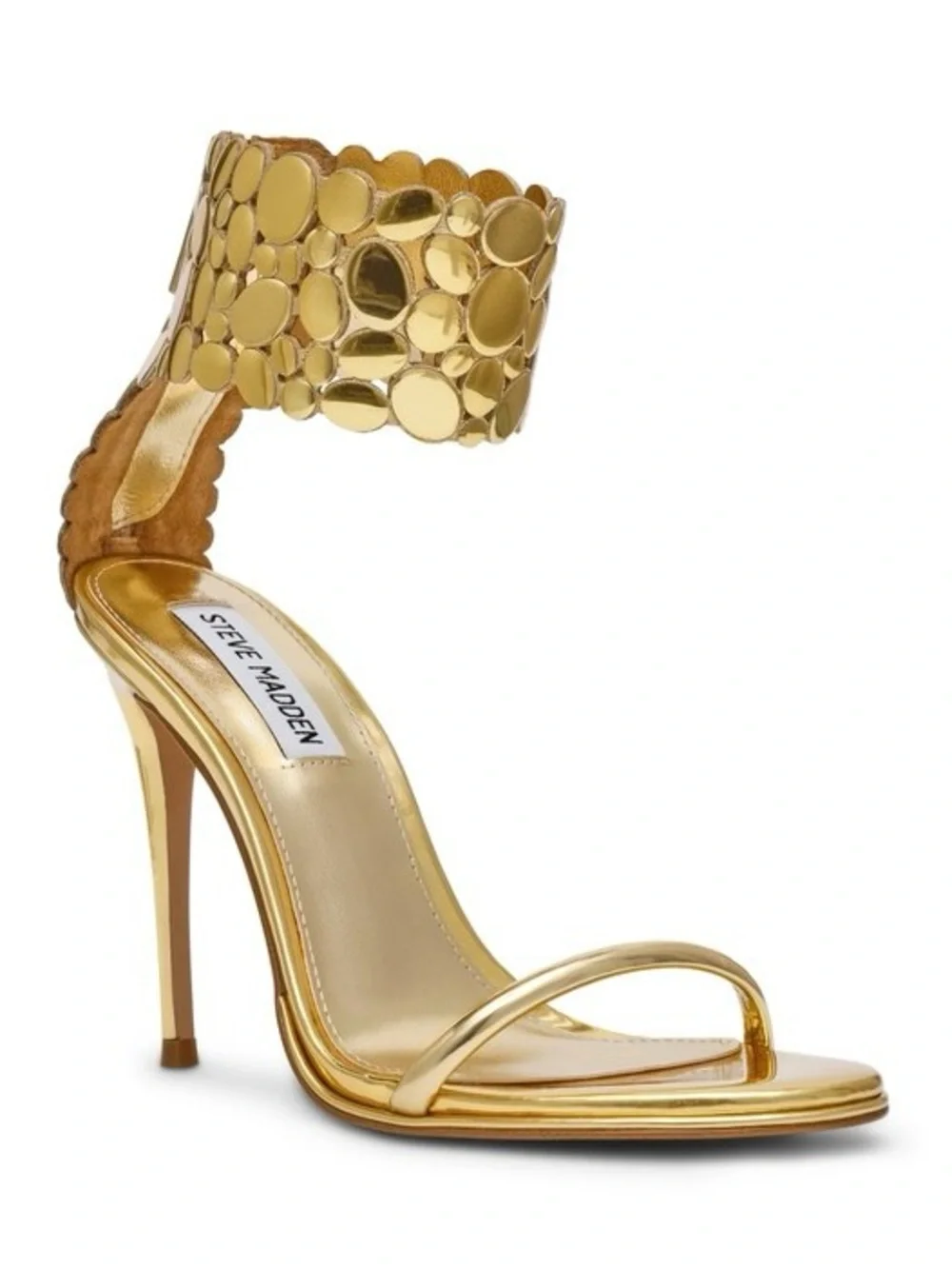Steve Madden Enamored Gold Metallic Heeled Sandals – NWT Size 8